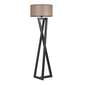 Lampadaire JUSTUS Noir - Moka 45x34x150cm 1