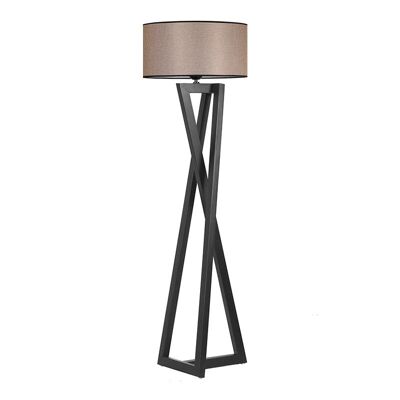 Floor Lamp JUSTUS Black - Mocha 45x34x150cm