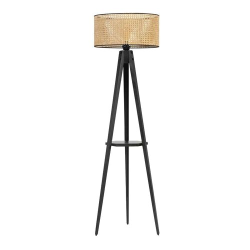 Floor Light ANIKE Black - Natural 45x45x155cm