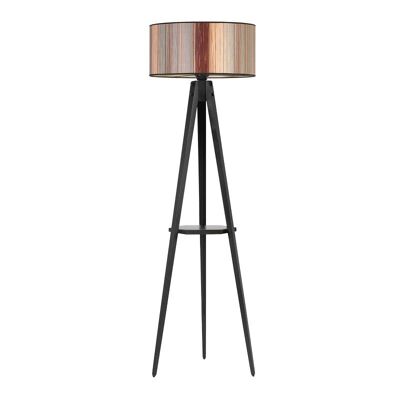 Lampadaire ANIKE Noir - Marron