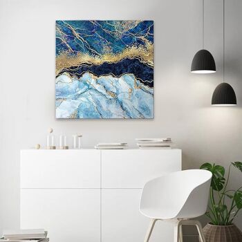 Peinture sur Toile Bleu STORM impression numérique 50x50x3cm 2