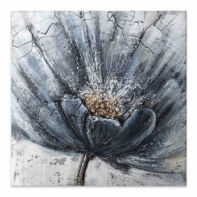 Painting on Canvas Blue FLOWER digital printing 50x50x3cm