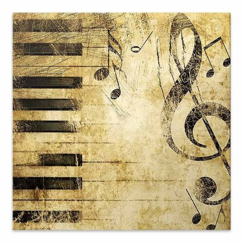 Painting on Canvas PIANO SONG digital printing 50x50x3cm