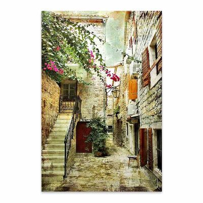 Painting on Canvas OLD TOWN digital printing 40x60x3cm