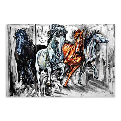 Painting on Canvas FREE HORSES digital printing 75x50x3cm
