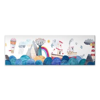 Peinture sur toile KIDS WORLD impression numérique 40x120x3cm 1