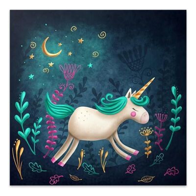 Painting on Canvas UNICORN for kids 40x40x3cm