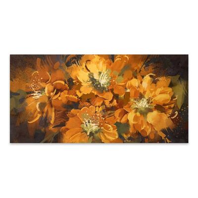 Painting on Canvas Orange LIFE digital printing 120x60x3cm