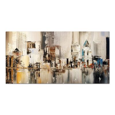 Canvas painting LIFE IN TOWN digital printing 140x70x3cm