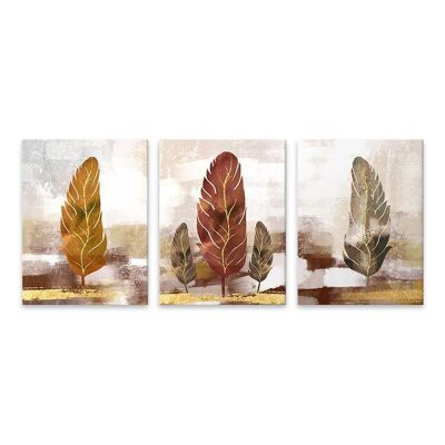 Painting on Canvas RISE 3 pieces digital printing 126x55x3cm