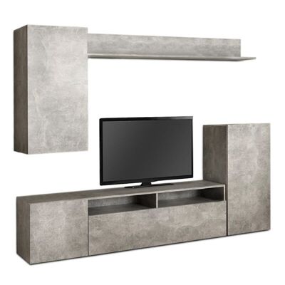 TV Furniture Set PERI Cement Gray 210x37x170cm