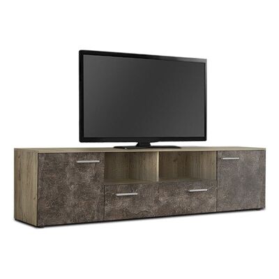 TV Stand TIBET Grey Oak - Dark 180x41x45cm