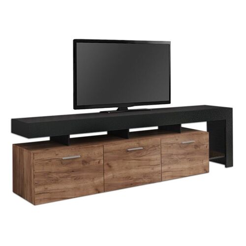 TV Stand LARA Black - Walnut 220x40x52cm