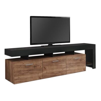 Mueble TV LARA Negro - Nogal 220x40x52cm