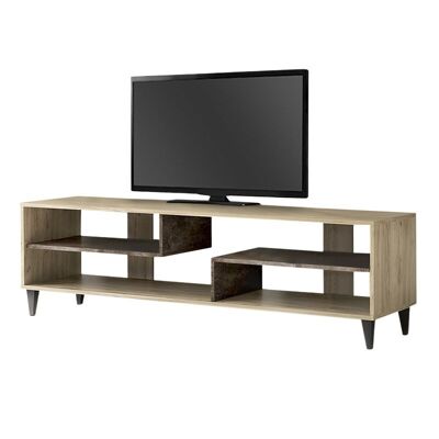 Mueble TV AMBER Roble Gris - Oscuro 150x40x46cm