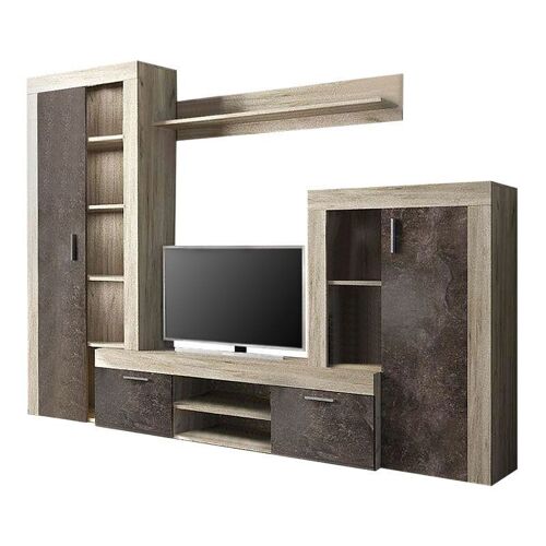 TV Stand OLAF Grey Oak - Dark 300x40x200cm