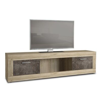 TV Stand LUIGI Grey Oak - Dark 185x40x48cm
