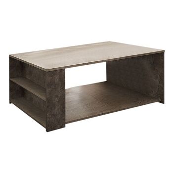 Table Basse ANGELA Chêne Gris - Foncé 110x60x40cm 1