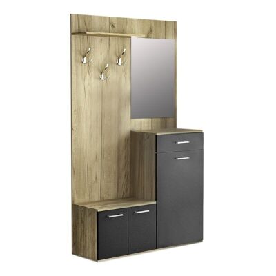 Entryway Furniture CALGARY Gray Oak - Anthracite