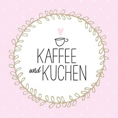 Kaffee und Kuchen 33x33 cm