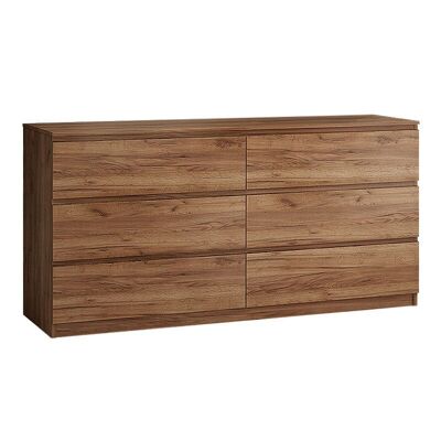 Chest of Drawers LOUISA Light Walnut 138x40x70cm