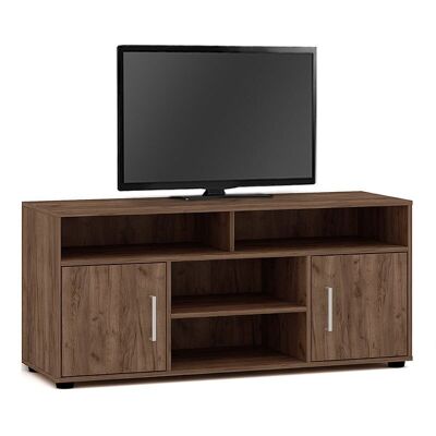 Meuble TV DISSOT Noyer clair 120x40x55cm