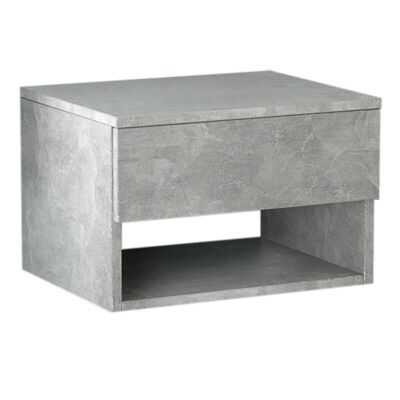 Wall Nightstand HAITI Grey Concrete 40x30x23cm