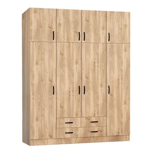 Wardrobe CAMILLE 4 doors Oak