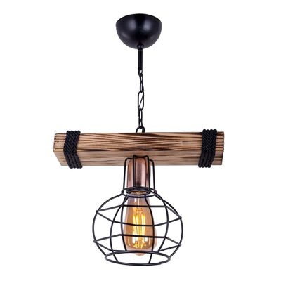 Chandelier RUSTIK Walnut/Black 30x15x60cm