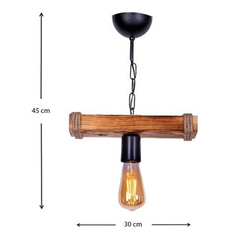 Lampe suspendue FOREST Noyer 30x10x45cm 3