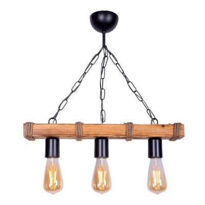 Hanging Lamp FOREST Walnut/Natural 50x10x65cm