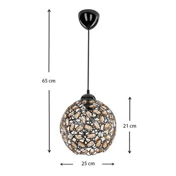 Lampe suspendue DOLL Noir 25x25x65cm 3