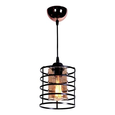 Lampada da Soffitto FIRE Nera 16x16x70cm