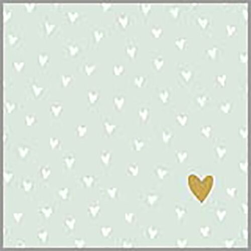 Little Hearts pastel green 33x33 cm