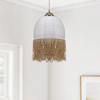 Lampe suspendue ALEXANDRA Blanc 30x30x85cm 2