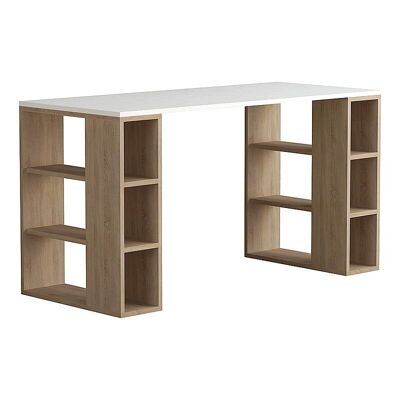 Office Desk LEONY White-Oak 140x60x75cm
