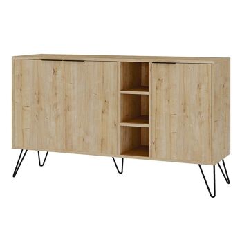 Buffet CALISTO Chêne 142x35,6x83cm 1