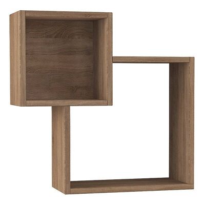 Etagère murale DOUBLE Chêne 57,5x20x57,5cm