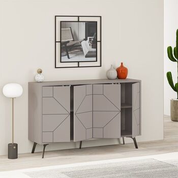 Buffet LUKAS Light Moka 123x35x77,4cm 3