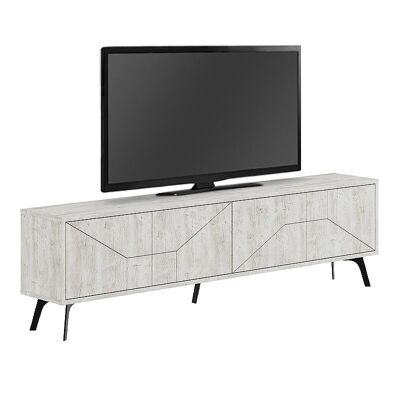Mueble TV LUKAS Blanco Antiguo 180x29,6x50cm
