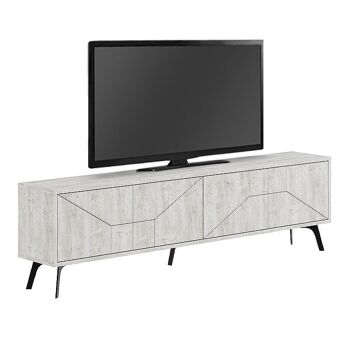 Meuble TV LUKAS Antique Blanc 180x29,6x50cm 1