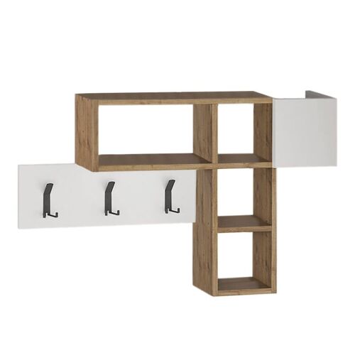 Wall Hanger PASSA Oak-White 99,5x15x61cm