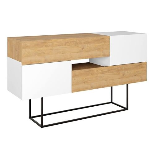 Buffet MIRACLE Oak- White 145x40x82cm