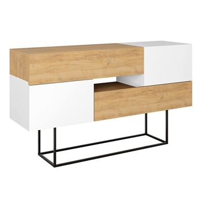 Buffet MIRACLE Rovere-Bianco 145x40x82cm
