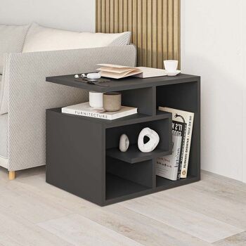 Table d'appoint GRENOBLE anthracite 54x40x45cm 2