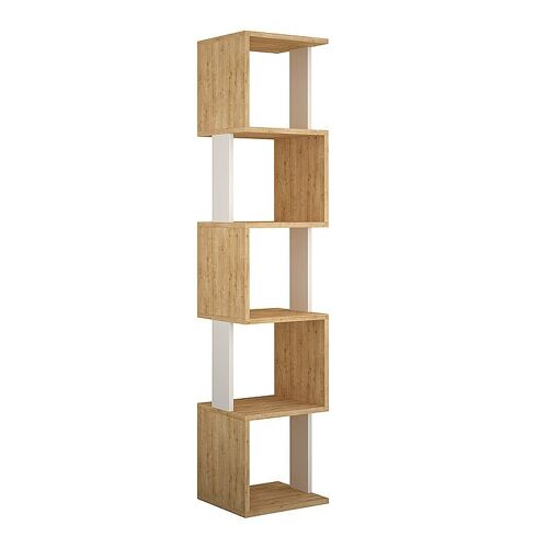 Bookcase STAIRS Natural Beech/White