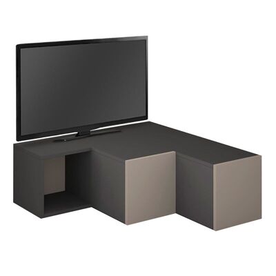 Mobile TV HOLLY Antracite - Moka Chiaro 94,2x90,6x31,4cm