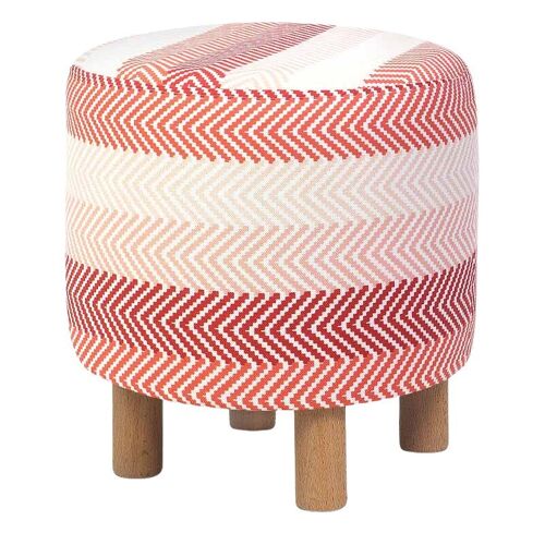 Stool WARDEN Red - White 40x40x41cm