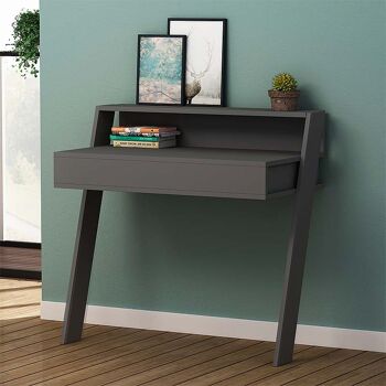 Bureau d'accueil LAPI Anthracite 94x50x91cm 2