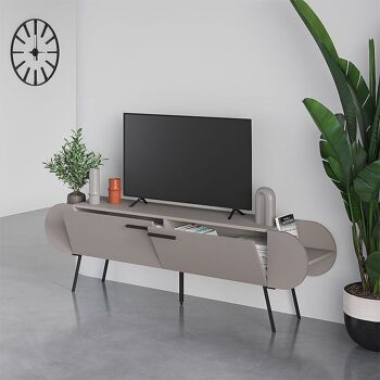 Meuble TV RONDY Moka 195x37,4x57,5cm 3